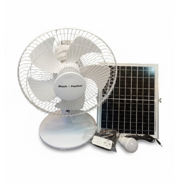 Solar-Powered Rechargeable Table Fan